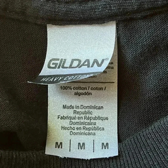 Gildan Unisex Black Cotton Inhala Lo Bueno Exhala Lo Malo Graphic Tee Medium - Picture 4 of 4